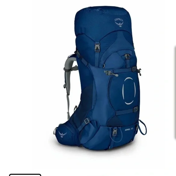 Osprey Blue/Gray Hiking Backpack with Top-Loading Design WMS XS Ariel 55 AG - Picture 8 of 8